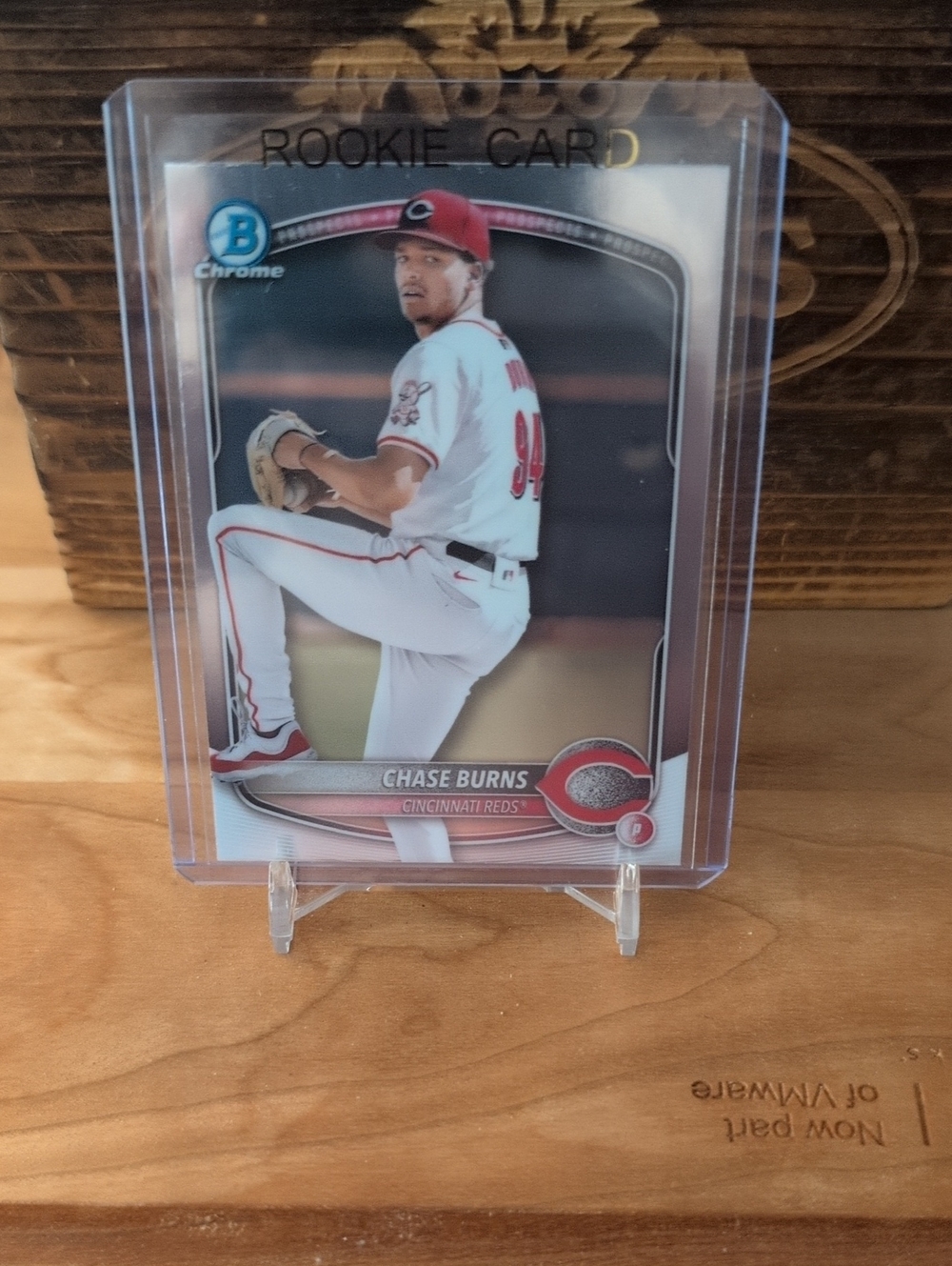 2025 Bowman Chrome Prospects Chase Burns Rookie Card Reds